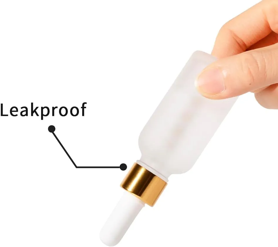 3 Pack, 1oz Glass Dropper Bottle for Hair, Tincture, Essential Oils - With Eye Dropper