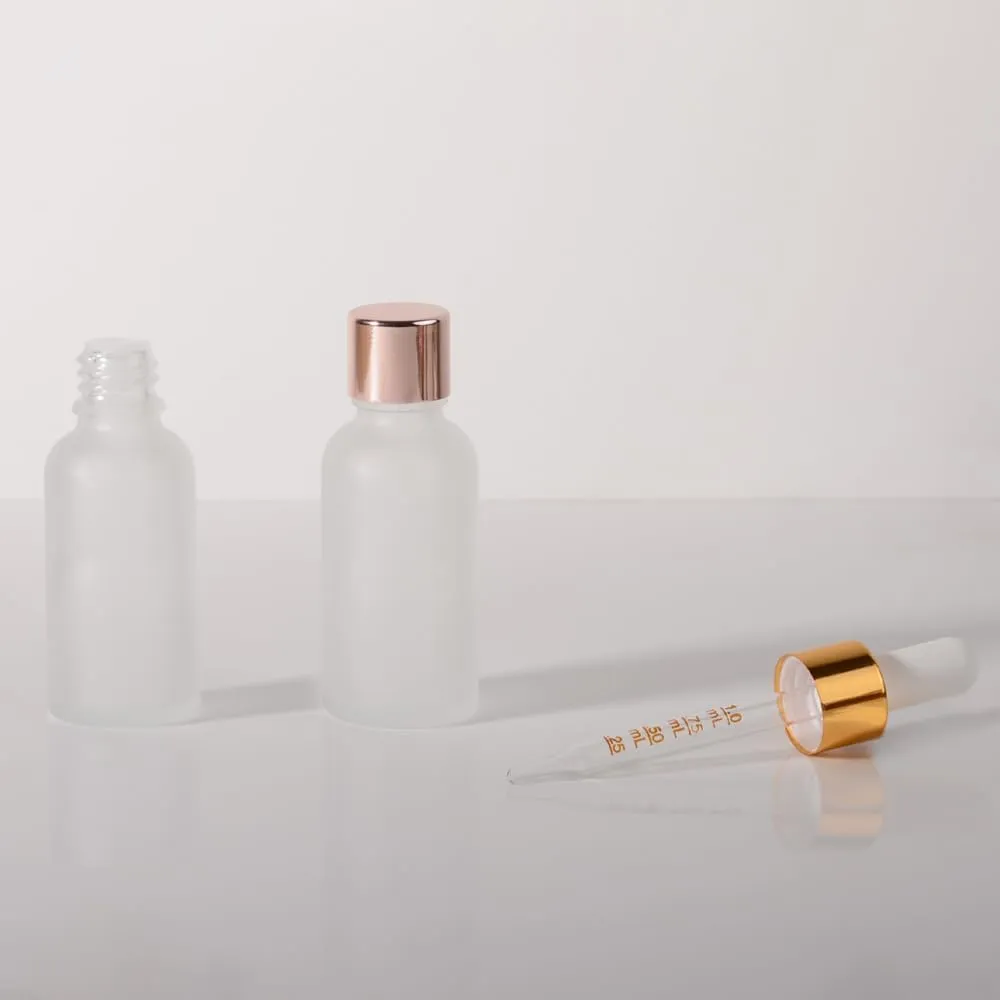 3 Pack, 1oz Glass Dropper Bottle for Hair, Tincture, Essential Oils - With Eye Dropper