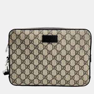 Beige Leather Clutch (450949)