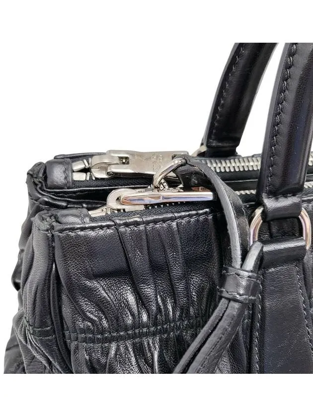 Black B2599L Nappa Goffre Shoulder Bag Strap