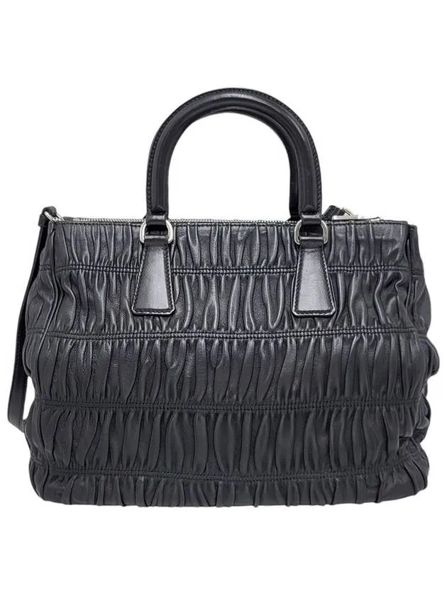Black B2599L Nappa Goffre Shoulder Bag Strap