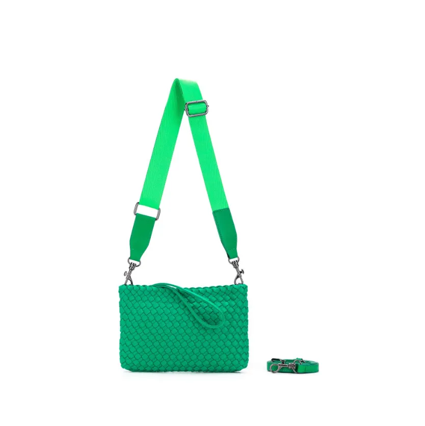 Black Caviar Designs Clutch Crossbody Bag - Aria Green