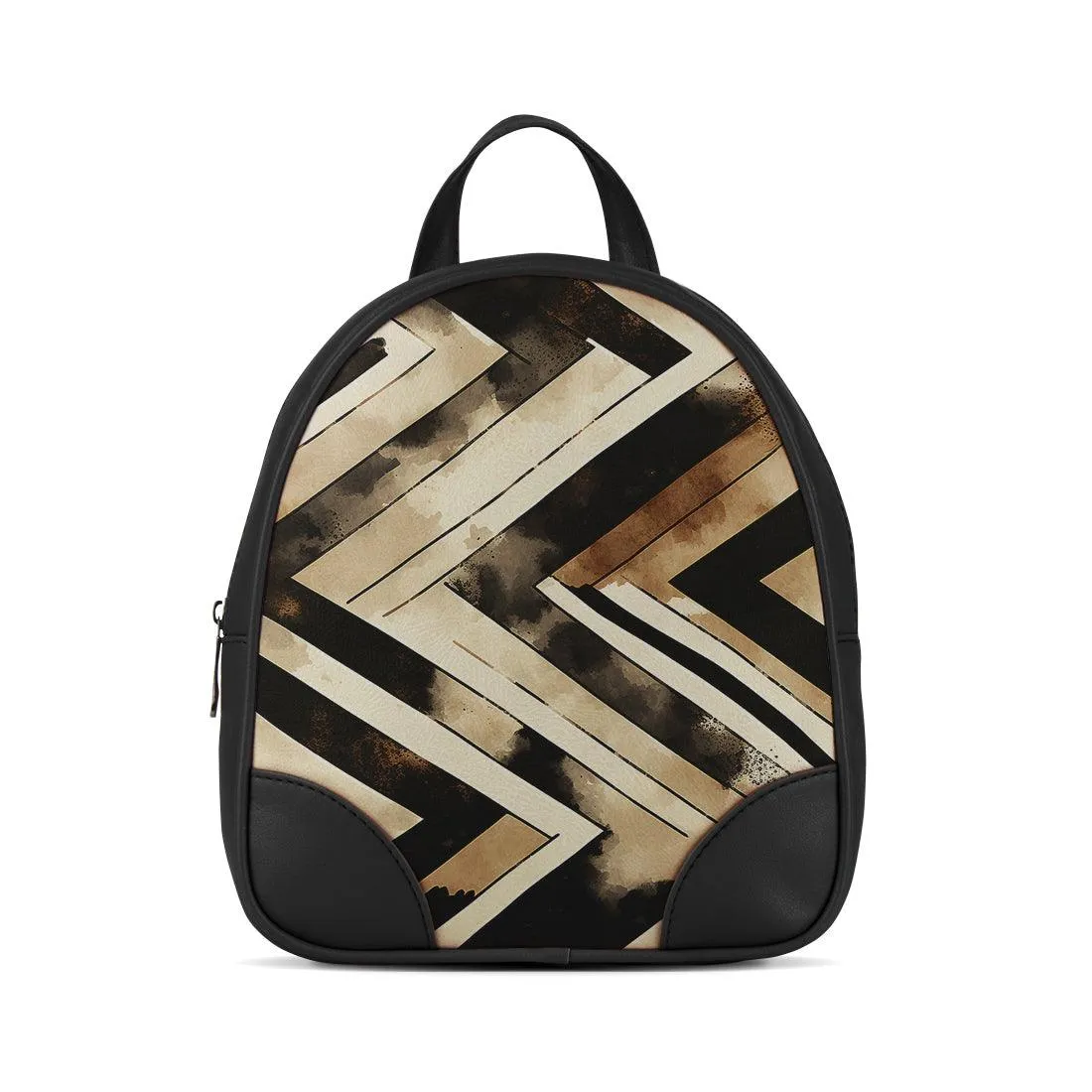 Black O Mini Backpacks Zig Zag