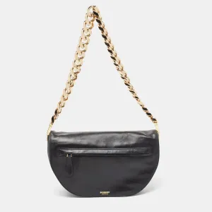 Black Soft Leather Medium Olympia Bag