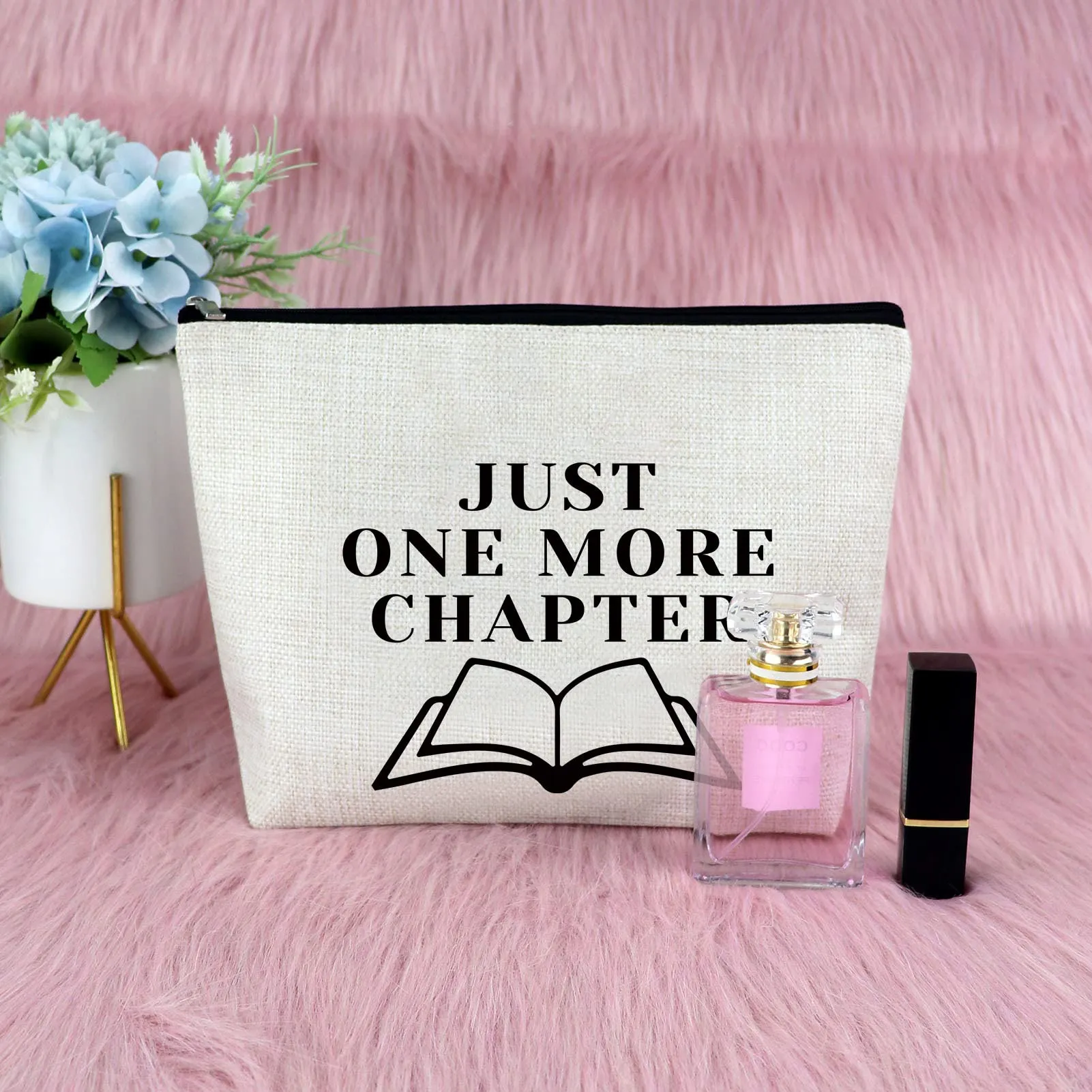 Book Lover Gift Reading Book Club Gift Makeup Bag Reading Lover Gift for Librarians Friend Cosmetic Bag Book Themed Gift Bookworm Gift Bibliophile Gift Birthday Graduation Gift Travel Cosmetic Pouch