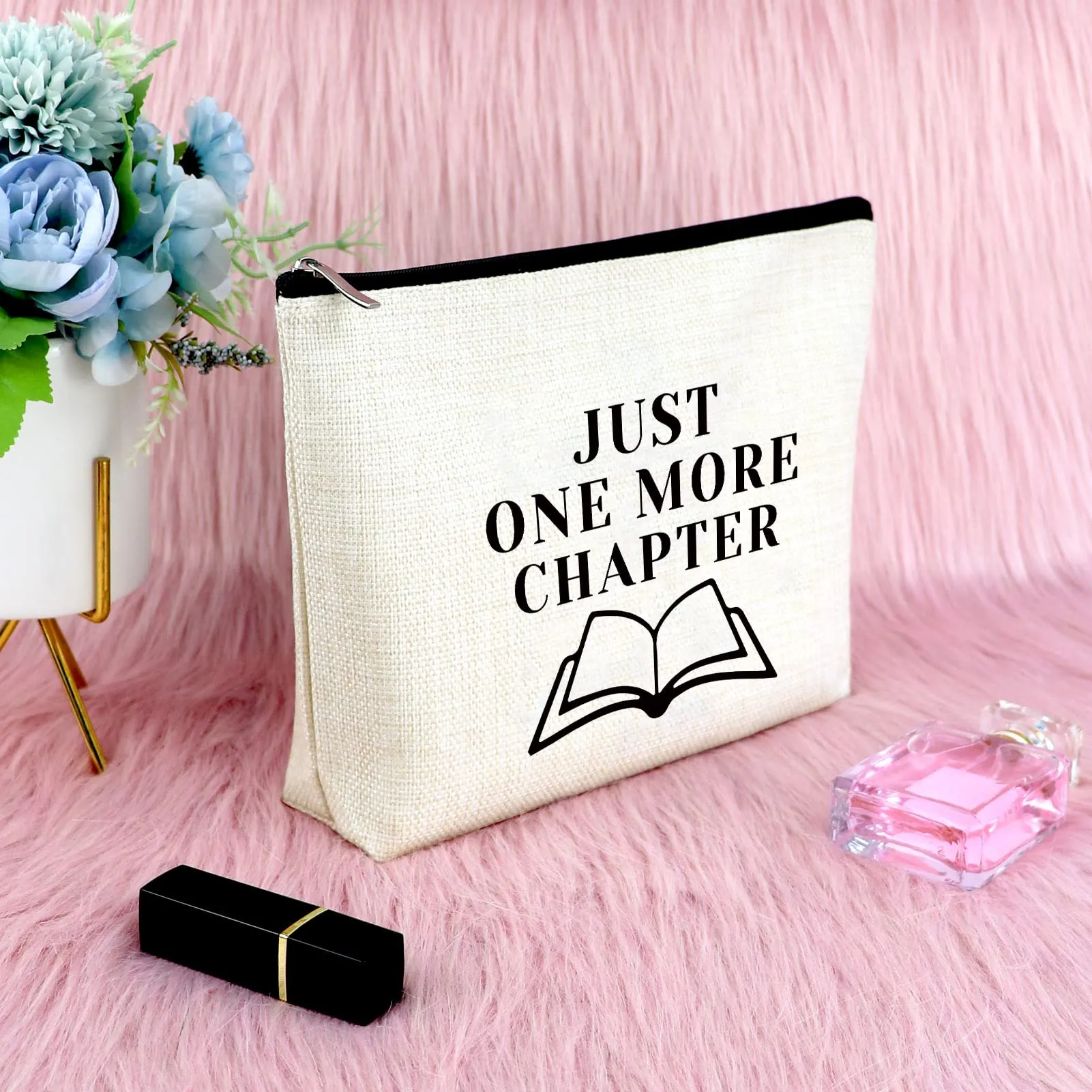 Book Lover Gift Reading Book Club Gift Makeup Bag Reading Lover Gift for Librarians Friend Cosmetic Bag Book Themed Gift Bookworm Gift Bibliophile Gift Birthday Graduation Gift Travel Cosmetic Pouch