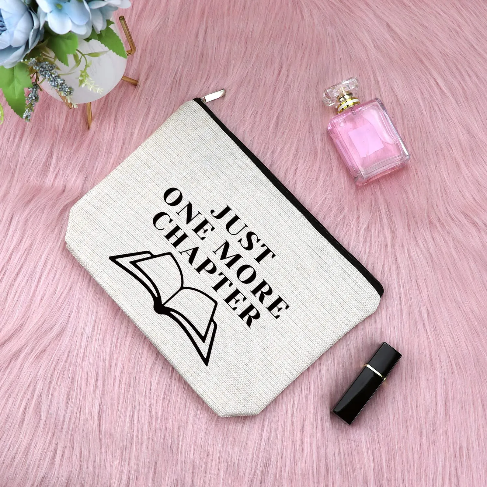 Book Lover Gift Reading Book Club Gift Makeup Bag Reading Lover Gift for Librarians Friend Cosmetic Bag Book Themed Gift Bookworm Gift Bibliophile Gift Birthday Graduation Gift Travel Cosmetic Pouch
