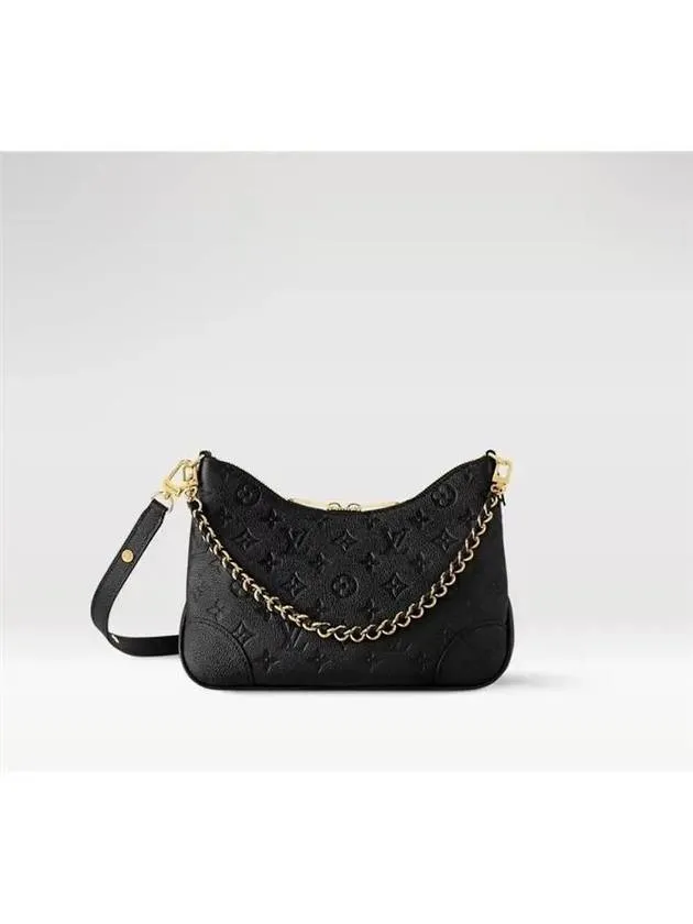 Boulogne Monogram Empreinte Shoulder Bag Black