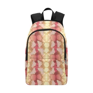 Butterfly and Roses on Geometric Fabric Backpack for Adult