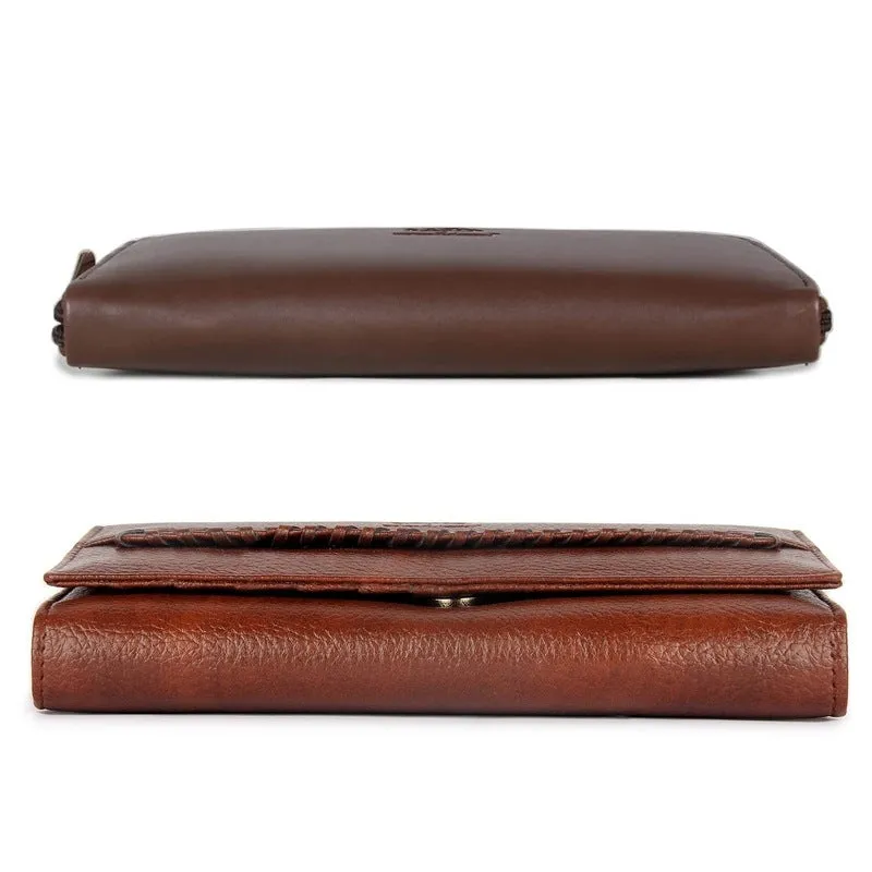 Combo of 2: Women’s Wallets with Multiple Card Slots | Clutch, Slim Design | Dark Brown