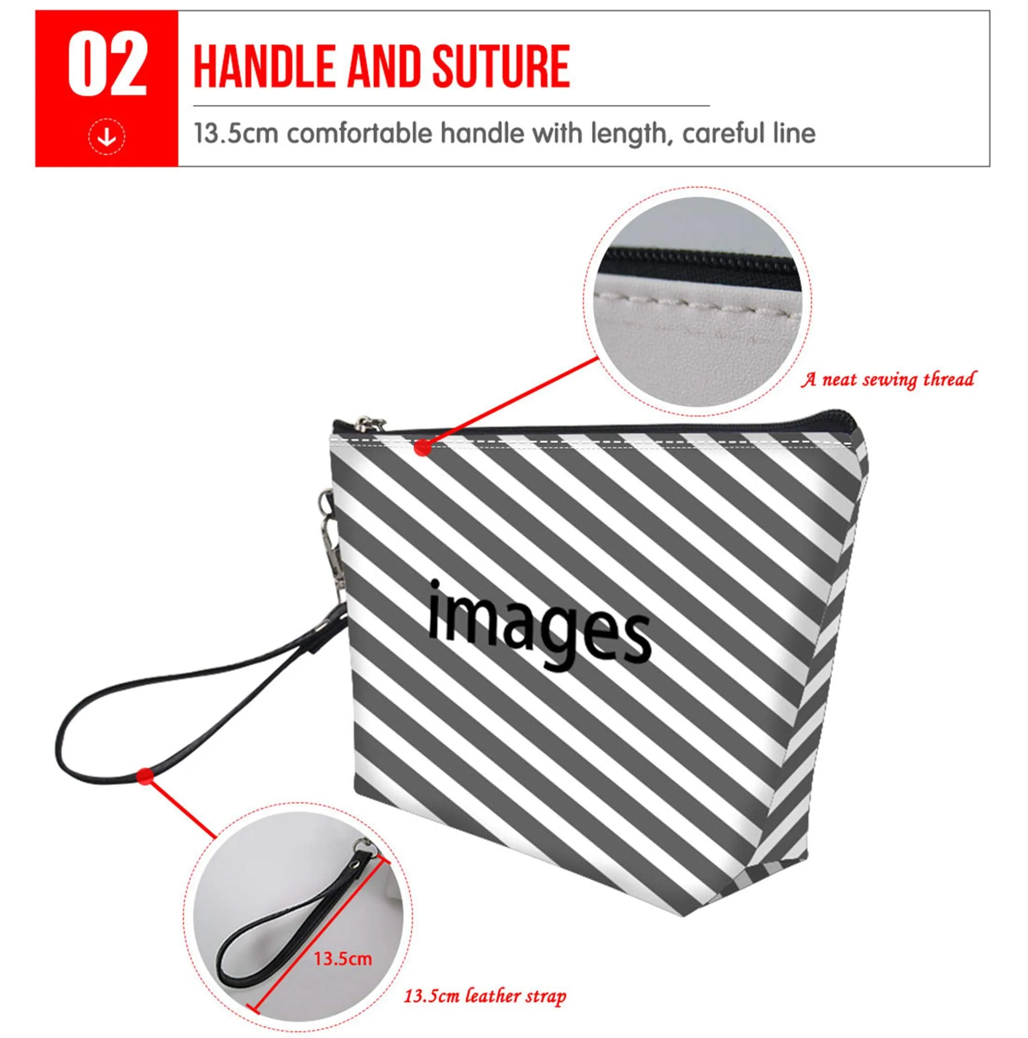 Cozeyat Halloween Pattern Waterproof Large Tops Cosmetic Bag,Softy Make Up Holder PU Leather for Women Girls,Multifunction Organzier Portable Pouch