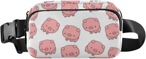 Cute Animals Pig Fanny Pack for Women Men Crossbody Belt Bag Fashion Waist Packs Purse with Adjustable Strap Waist Pouch for Outdoors Shopping Traveling
