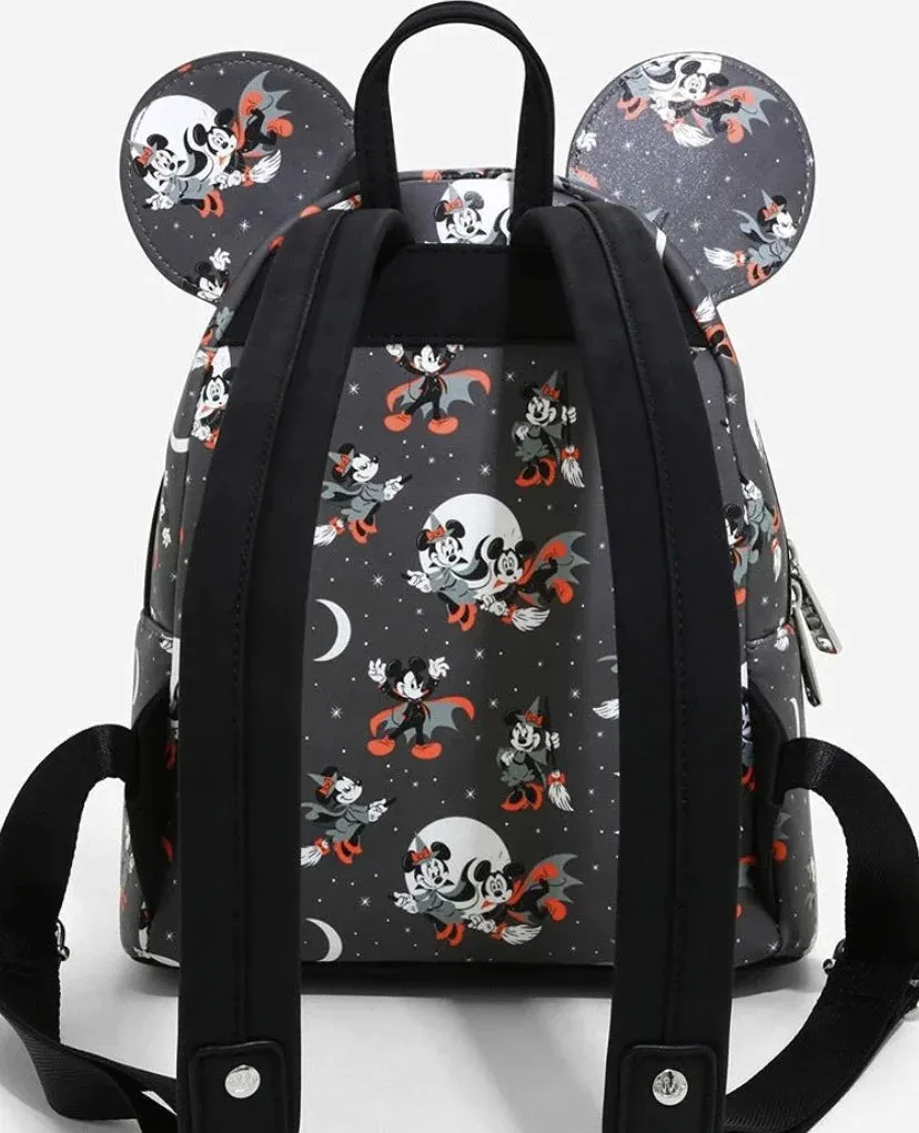 Disney Mini Backpack Minnie and Mickey Halloween AOP Loungefly