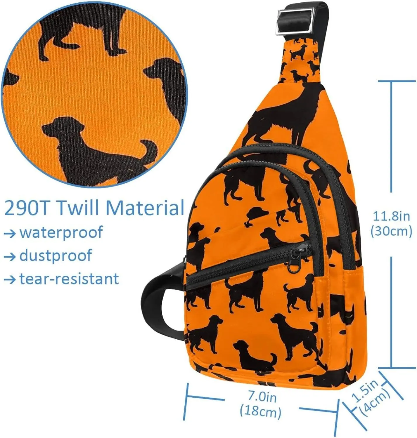 Dogs (6) Sling Bag for Women Men Crossbody Shoulder Tote Blet Bags Backpack Fanny Pack Travel Purse