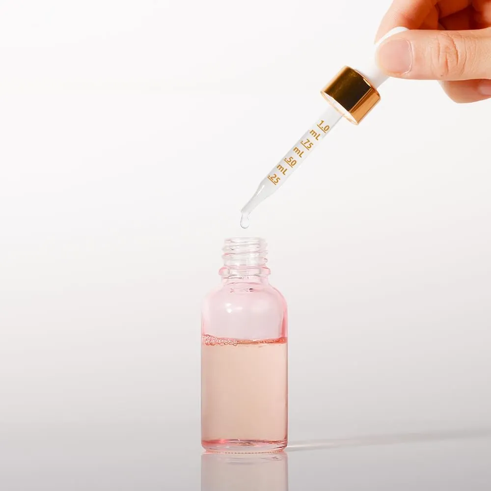 Dropper Bottles for Oil, 1oz, Glass Eye Droppers, Leak Proof Travel Bottles, Refillable Containers