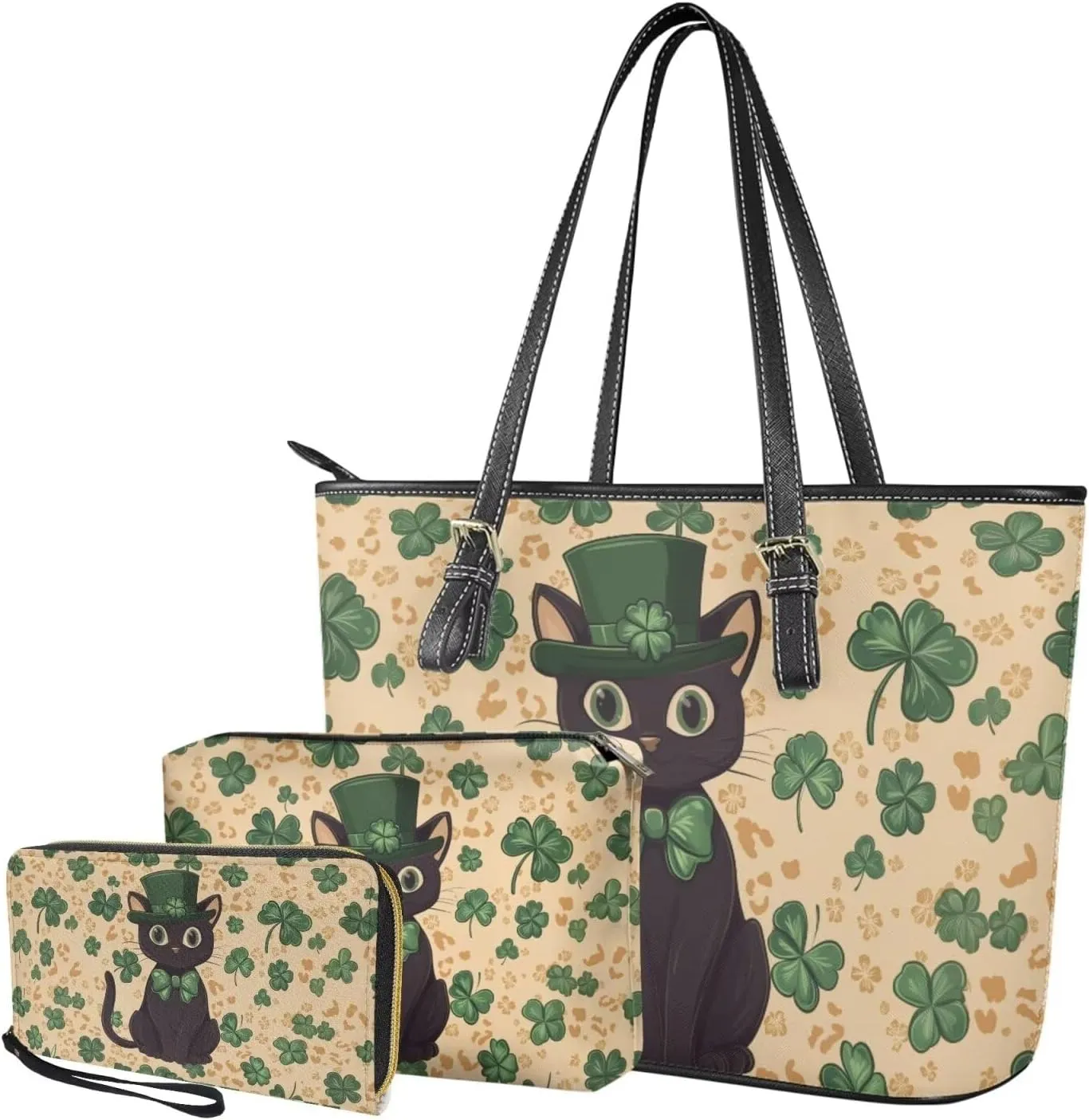 Fashion Handbags for Women Shoulder Bags Tote Satchel Hobo 3pcs