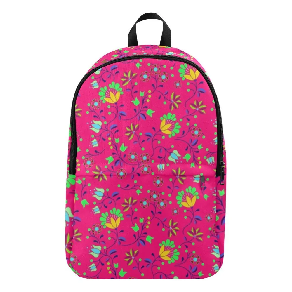 Fleur Indigine Rouge Fabric Backpack for Adult
