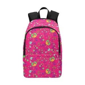 Fleur Indigine Rouge Fabric Backpack for Adult