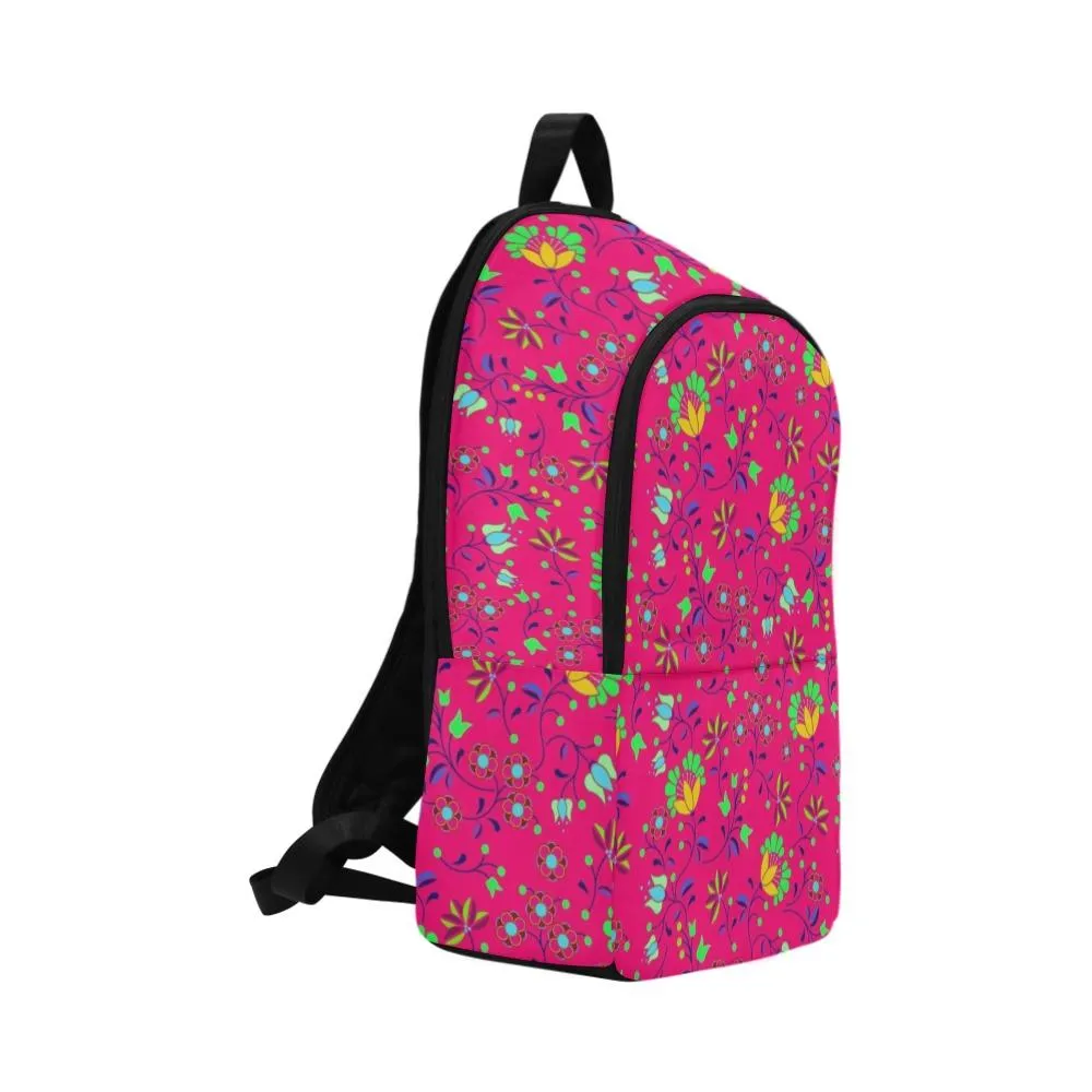 Fleur Indigine Rouge Fabric Backpack for Adult