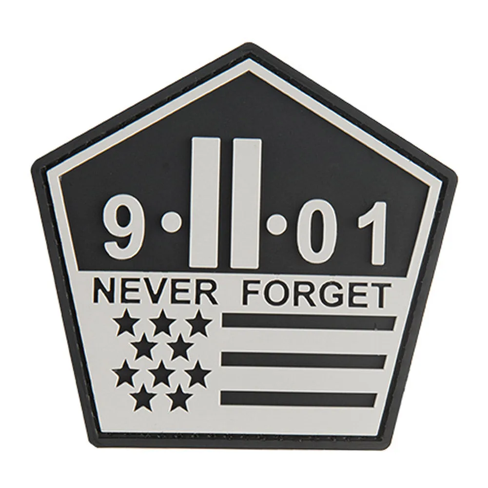 G-FORCE 9-11 Never Forget Hook & Loop Tactical Airsoft PVC Morale Patch