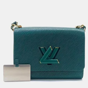 Green Epi Leather Twist MM Shoulder Bag