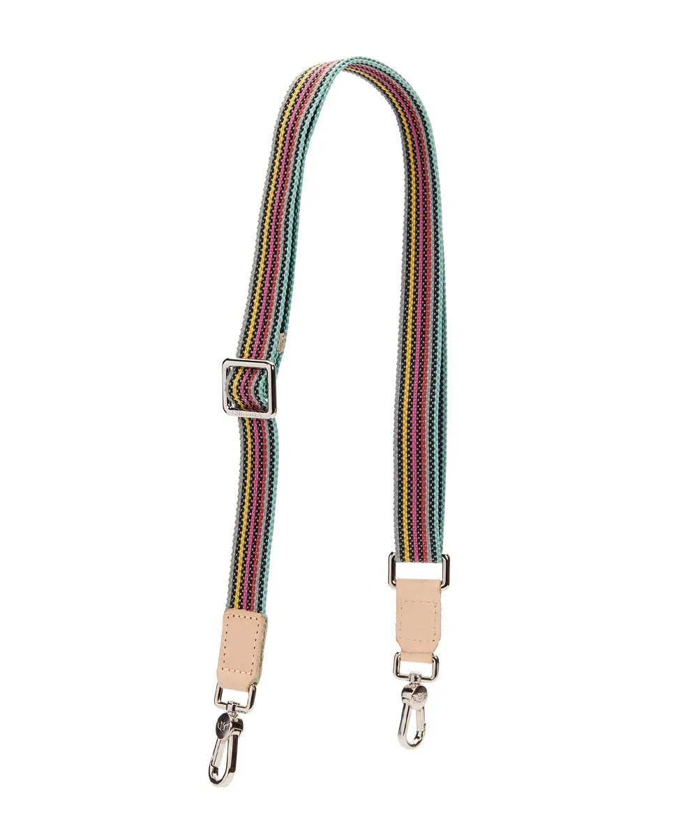 Grey Slim Webbing Crossbody Strap