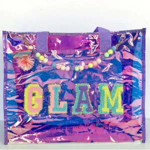 Holographic Tote Bag- Purple