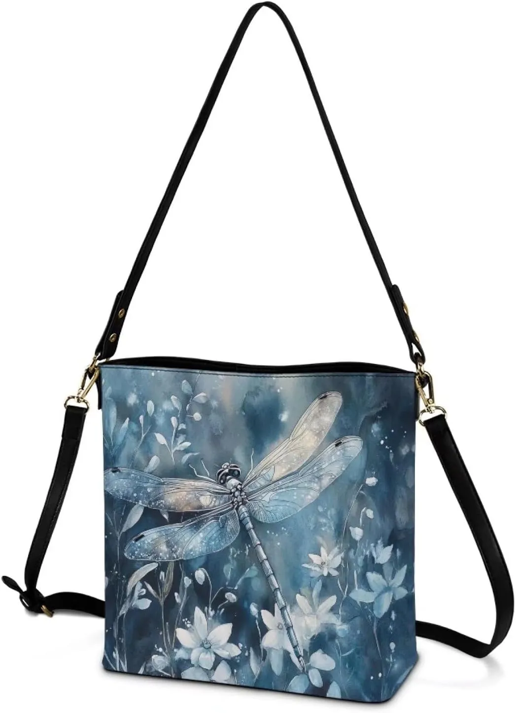 HUGS IDEA Women Bucket Bags Leather Purse Handbag Shoulder Bag for Ladies Purse Crossbody Wallet Bag