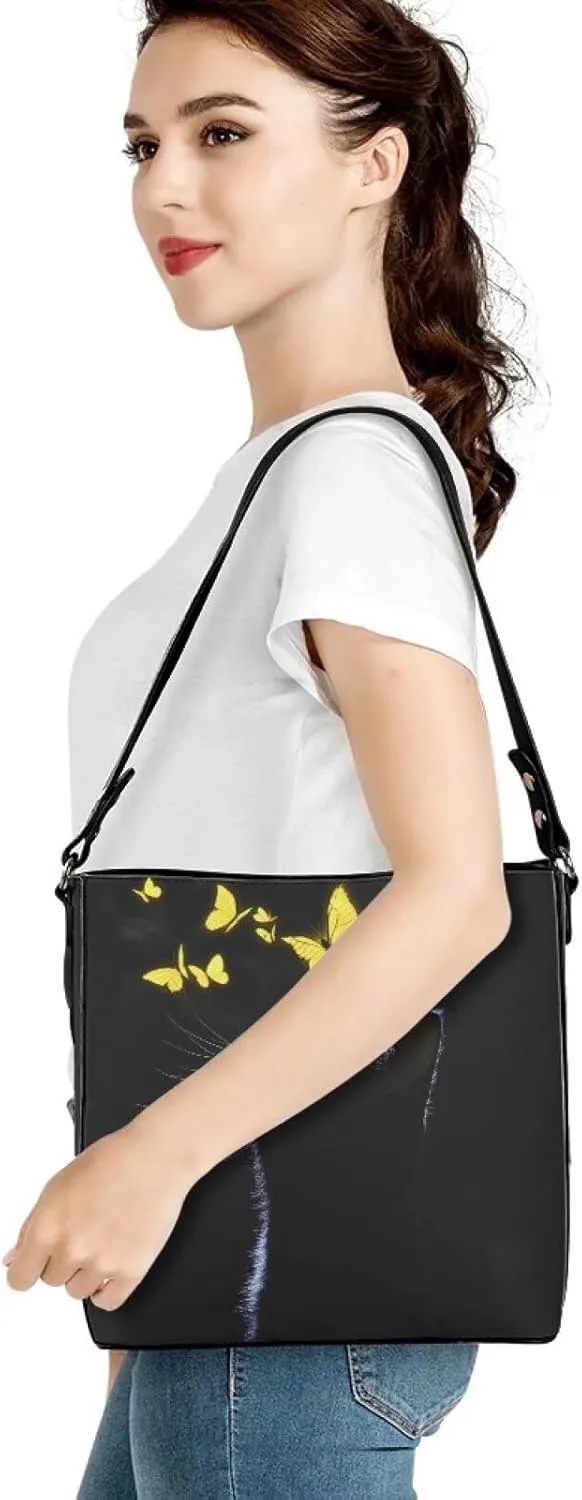 HUGS IDEA Women Bucket Bags Leather Purse Handbag Shoulder Bag for Ladies Purse Crossbody Wallet Bag