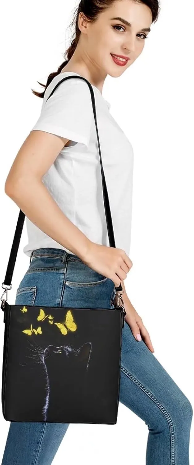 HUGS IDEA Women Bucket Bags Leather Purse Handbag Shoulder Bag for Ladies Purse Crossbody Wallet Bag