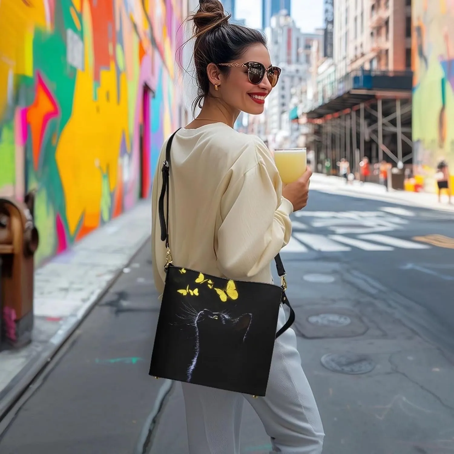 HUGS IDEA Women Bucket Bags Leather Purse Handbag Shoulder Bag for Ladies Purse Crossbody Wallet Bag