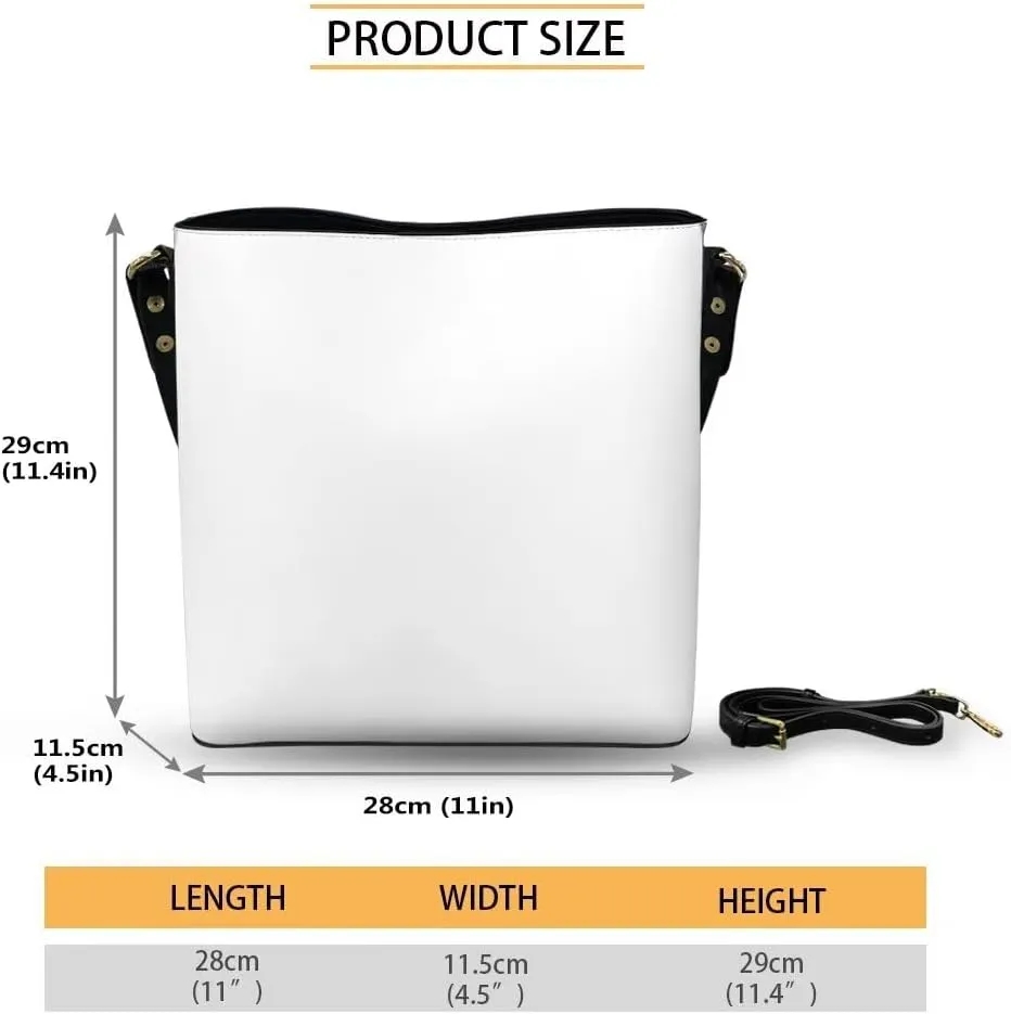 HUGS IDEA Women's Handbag Leather Tote Shoulder Bucket Bags Crossbody Top-handle Bag