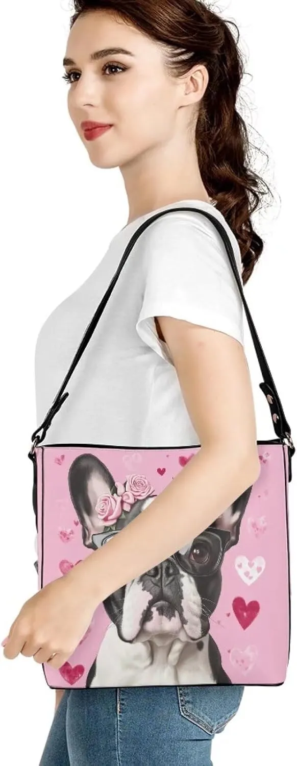 HUGS IDEA Women's Handbag Leather Tote Shoulder Bucket Bags Crossbody Top-handle Bag
