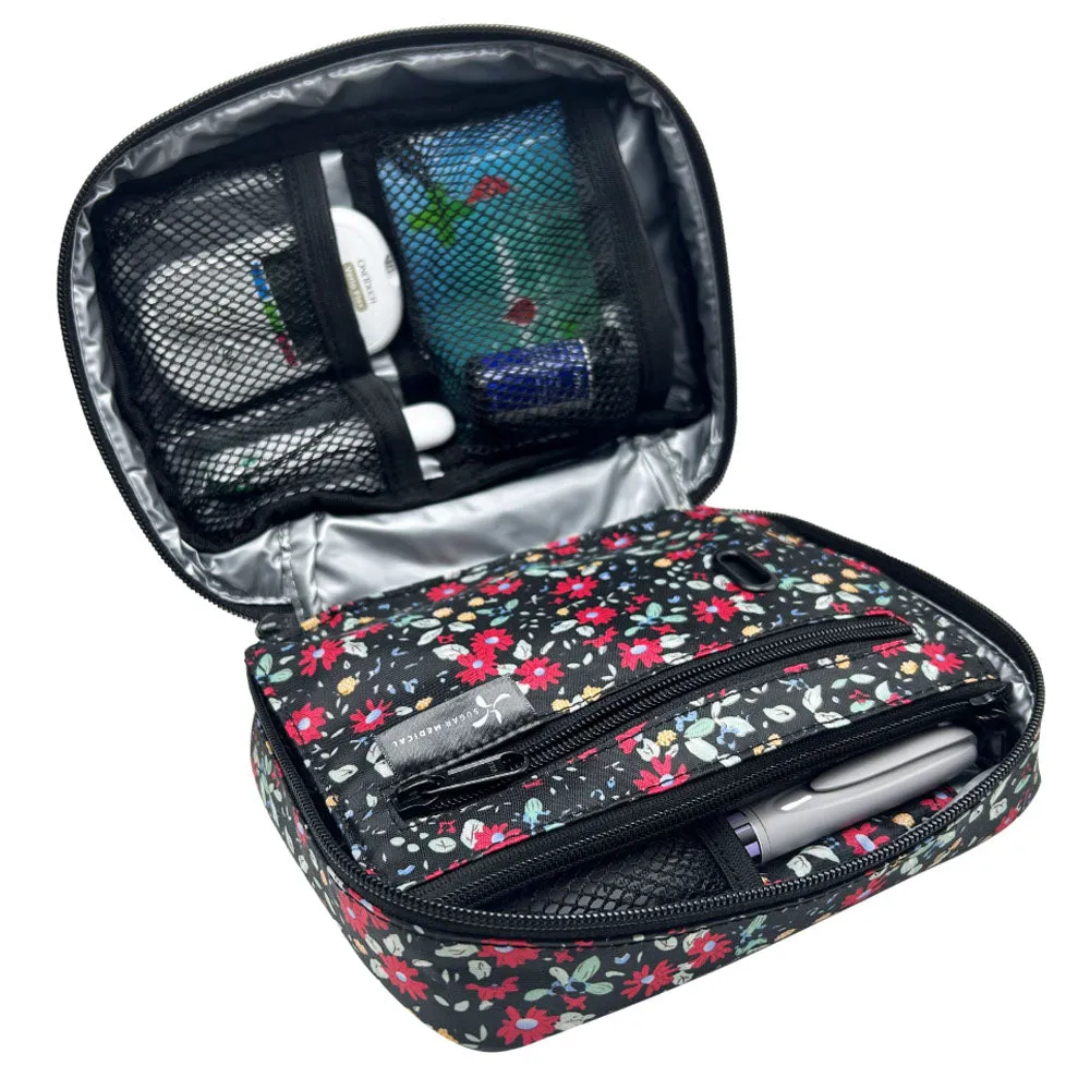 Insulated Diabetes Organizer- Flora