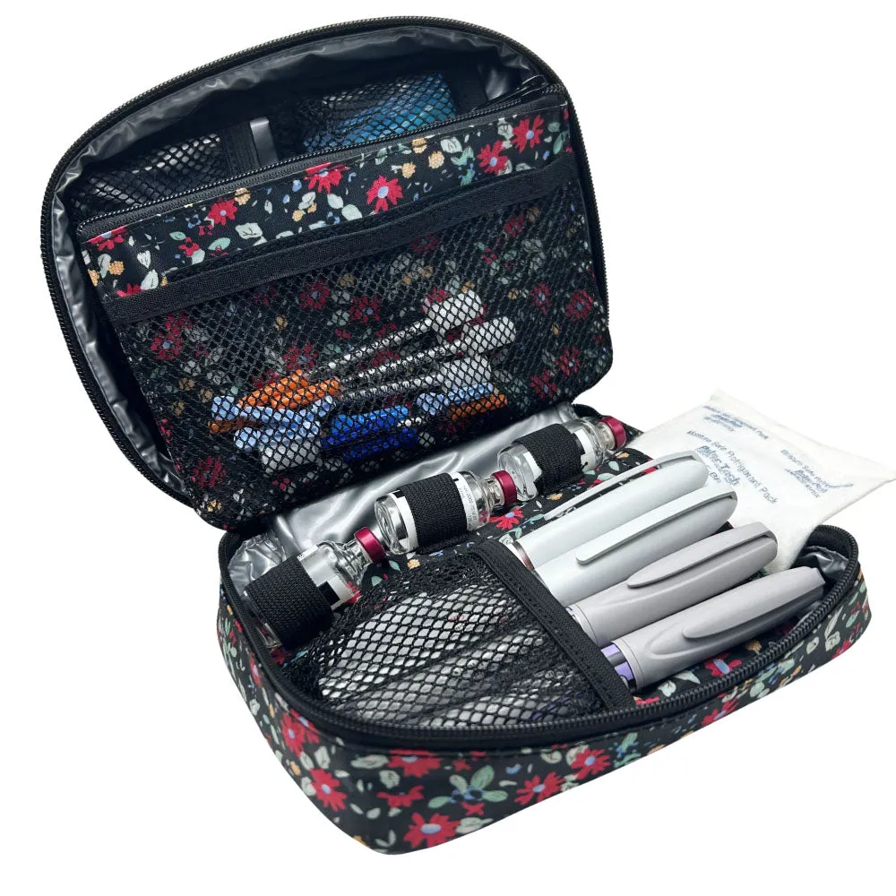 Insulated Diabetes Organizer- Flora