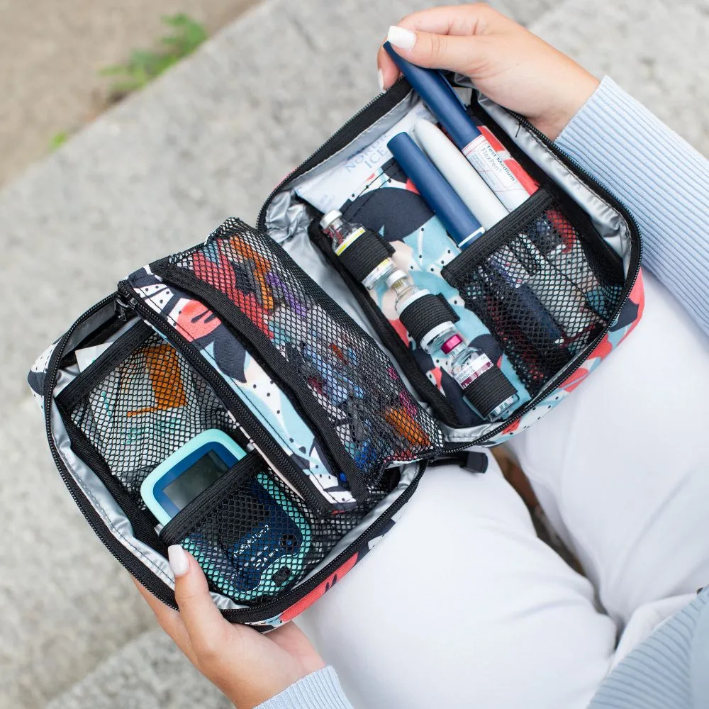 Insulated Diabetes Organizer- Flora