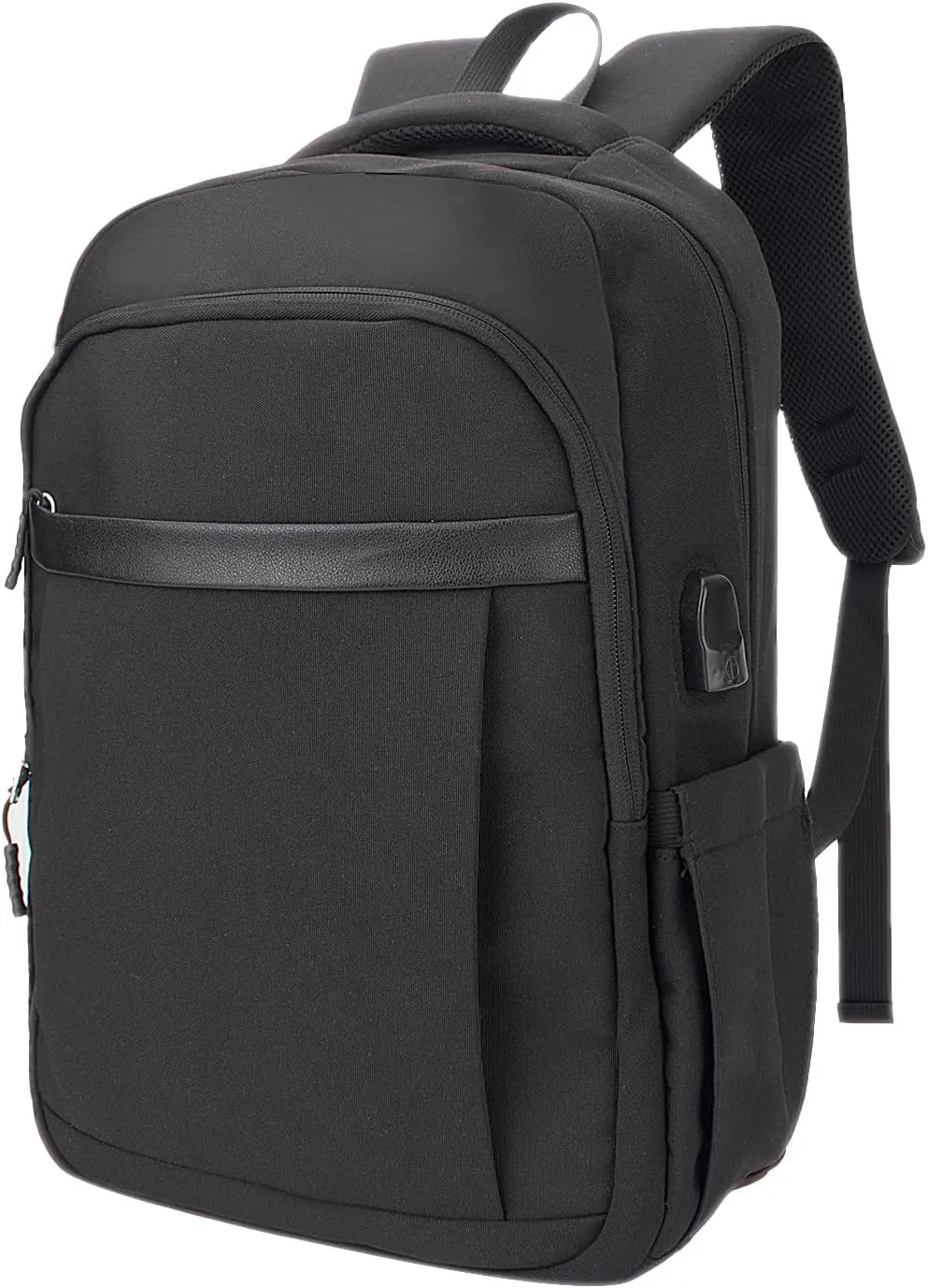 Laptop Backpack For Men Women Casual Lightweight Travel Rucksack Business 15 Inch Computer Bag With USB Charging Port For Work Daily Travelk,Black