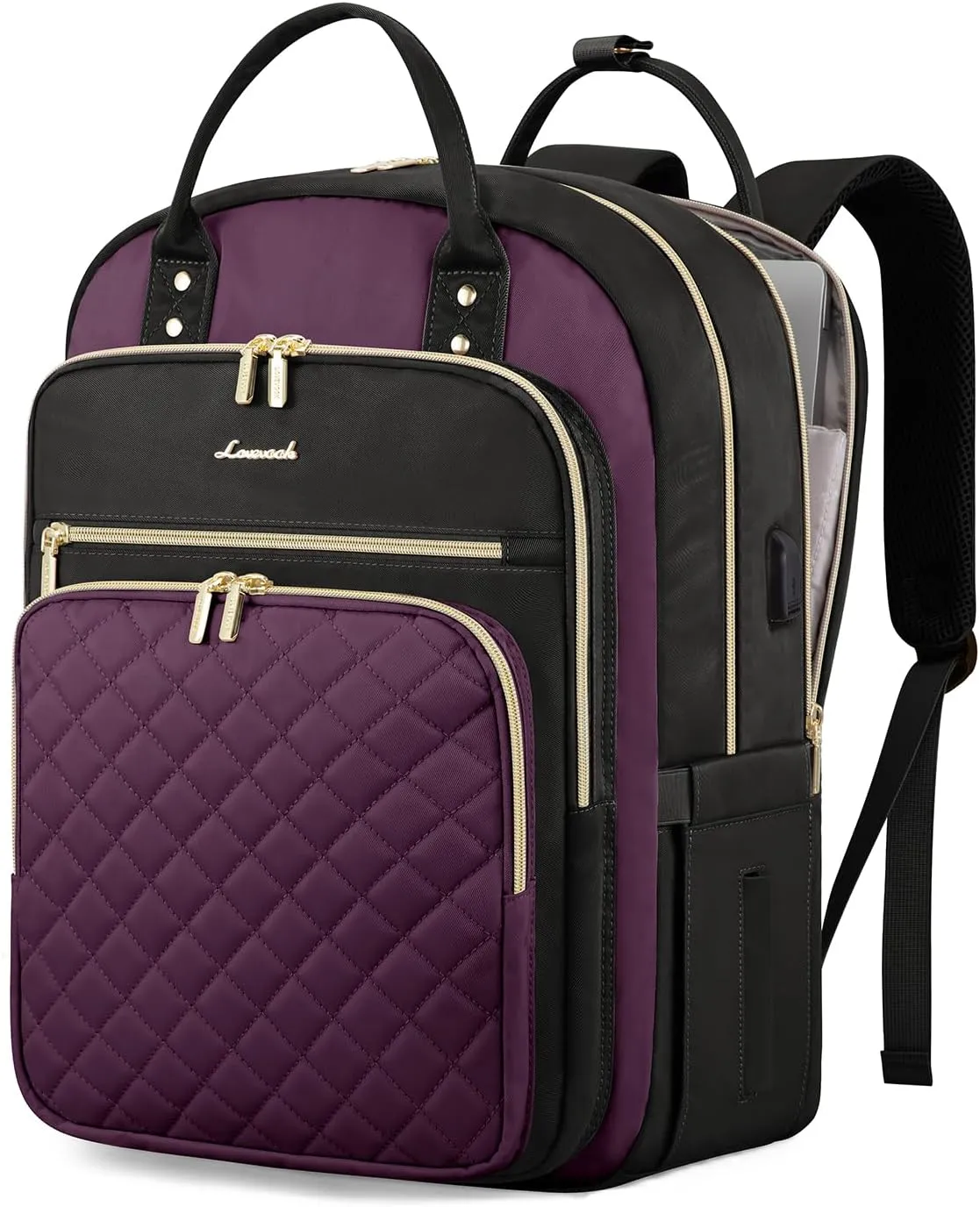LOVEVOOK Laptop Backpack for Women with Separate Laptop Compartment, 15.6" Water Resistant Lightweight Daypacks for College Travel Work Business, Nurse Teacher Computer Bags