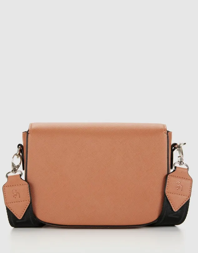 MADDISON Flap Crossbody Bag Saddle