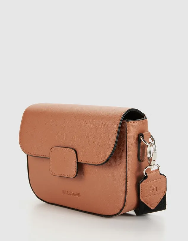 MADDISON Flap Crossbody Bag Saddle