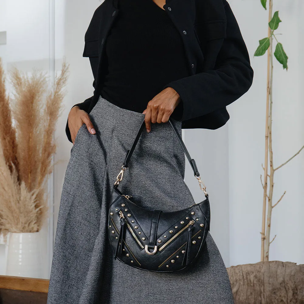 Maeve Black Recycled Vegan Shoulder Bag - FINAL SALE