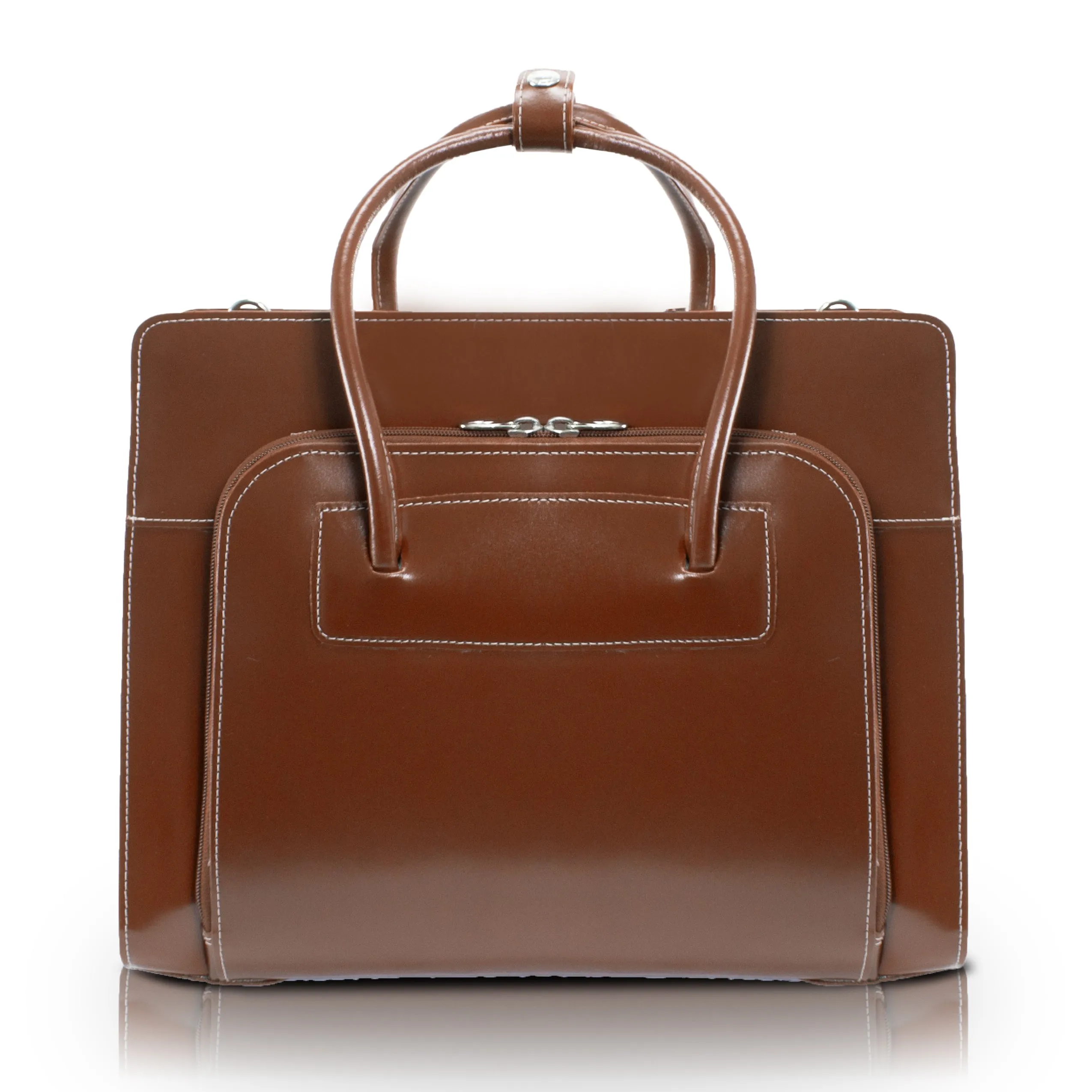 McKlein LAKE FOREST 15" Leather Laptop Briefcase