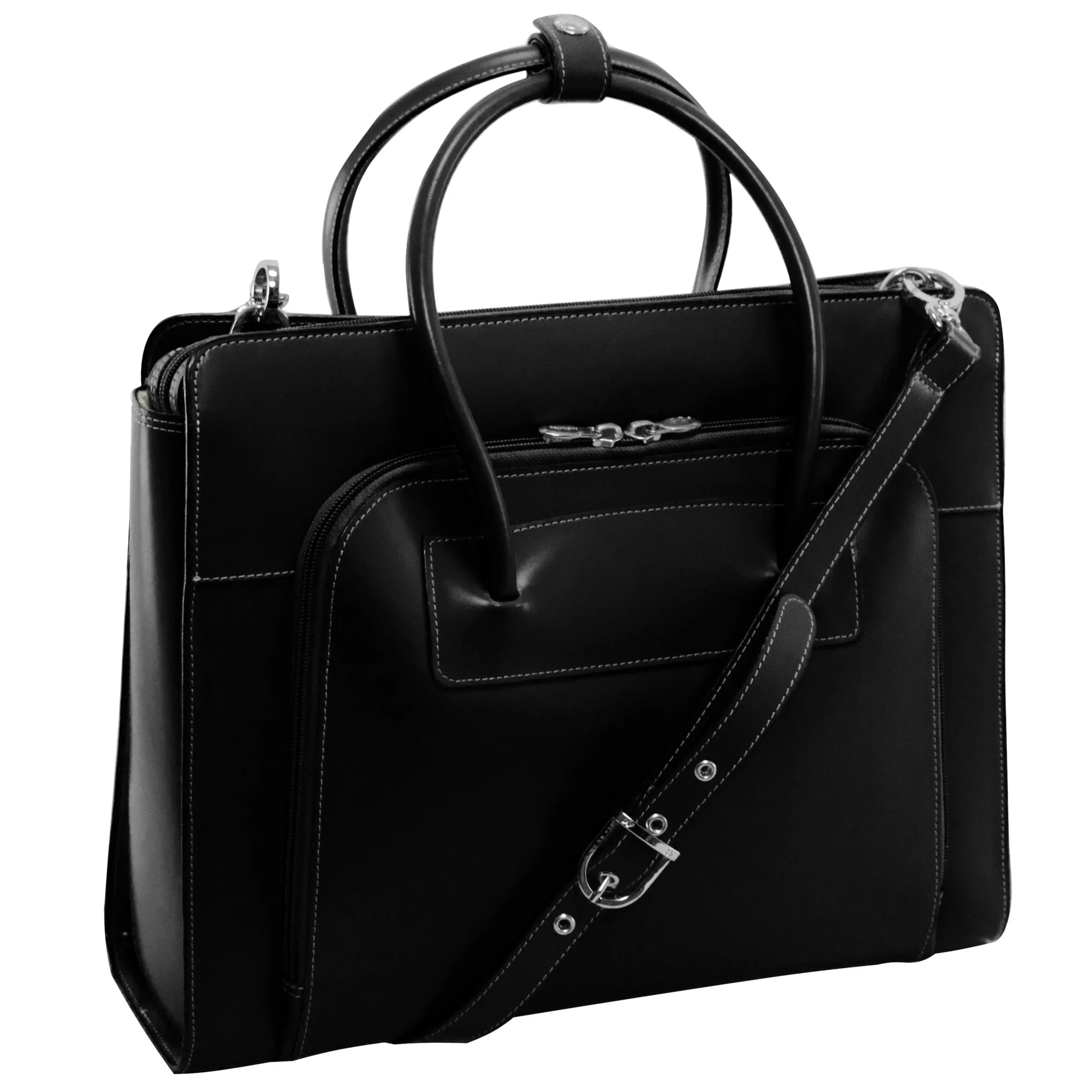 McKlein LAKE FOREST 15" Leather Laptop Briefcase