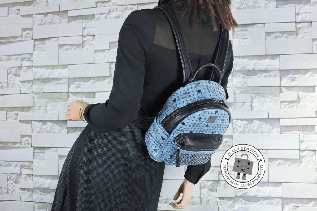 Mcm Mmk 5SVE97 Stark Special Denim / LE001  Pvc Mini Backpacks Shw