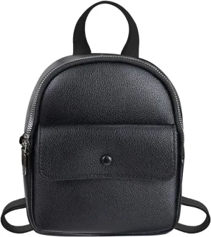 Mini Backpack Cute Backpack, PU Leather Small Backpack Purse for Women and Girls,Stylish Womens Backpack Purse (black)