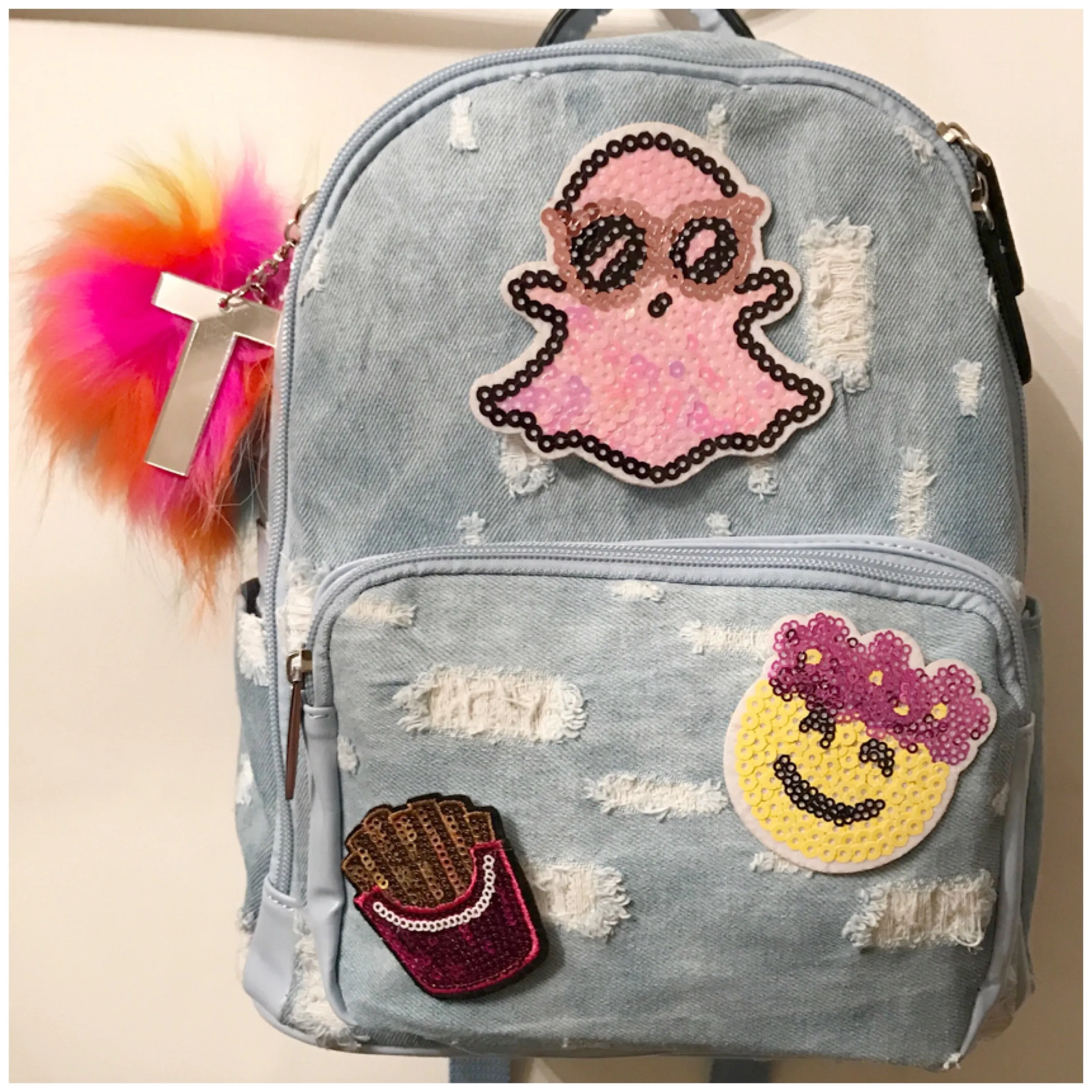 Mini Light Denim Backpack