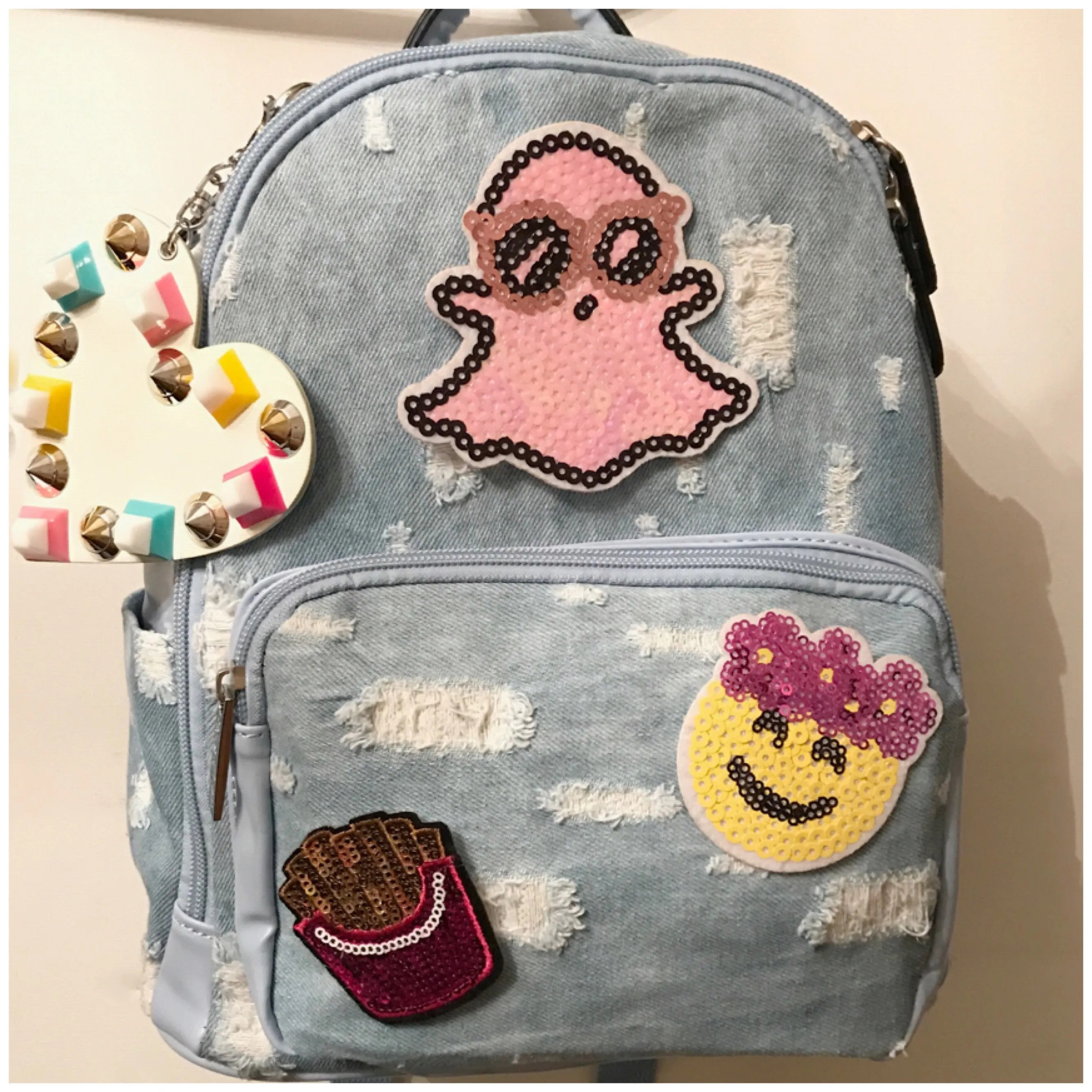Mini Light Denim Backpack