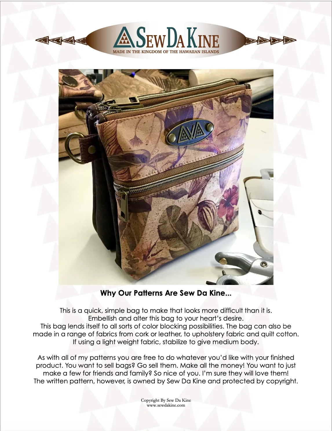 Pakana Convertible Bag PDF Pattern – Intermediate Level Design that is Stylish and Versatile