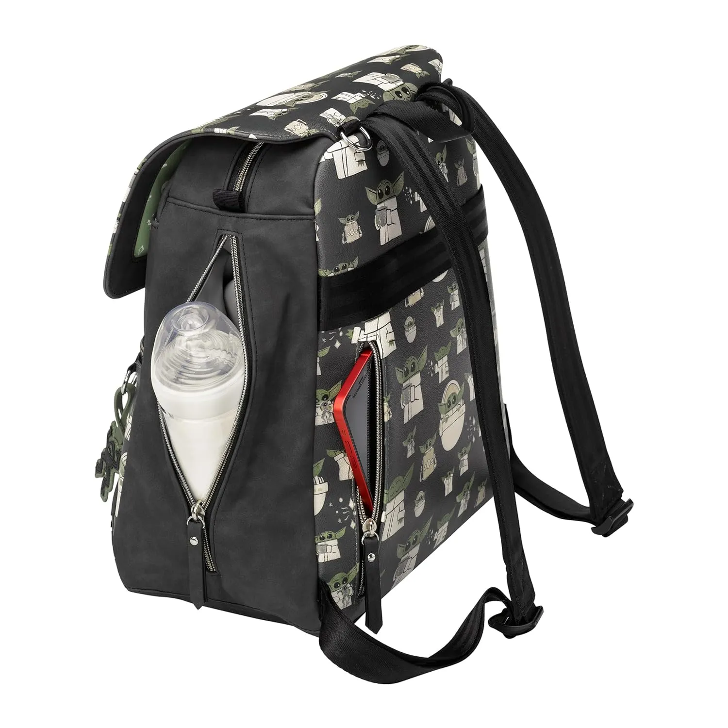 Petunia Pickle Bottom Meta Backpack, Baby Bag, Diaper Bag for Parents, Stylish Organizer, Spacious Backpack for Moms and Dads, Disney Star Wars, The Child