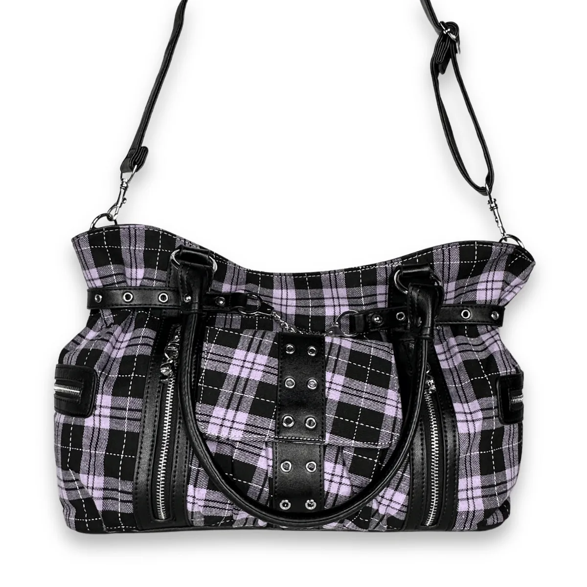 Punk Plaid Shoulder Bags & Crossbody Bag